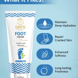 7daysnatural 7 DAYS Feel Of Nature Set Of 2 Foot Cream For Dry & Cracked Feet - 100g Each image 3
