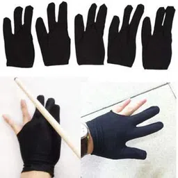 generic KBA Black Billiards, Pool & Snooker 5 Pieces Cue Shooters 3 Fingers Gloves image 2