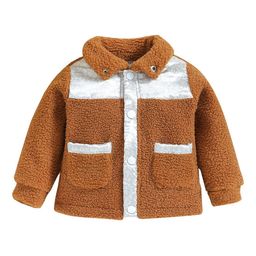 StyleCast Boys Brown Insulator Outdoor Cotton Open Front Jacket-picture-1