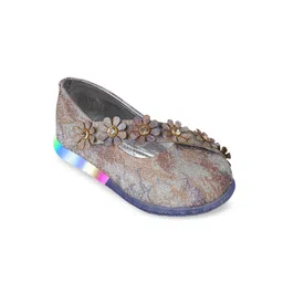 BAESD Girls Textured Party Ballerinas With LED Light image 4