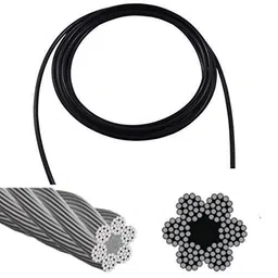 let's play LET'S PLAY® Imported Gym Machine Wire PU Coated Cable Inside Steel, Gym Machine Wire Rope, Available in 5 MM Thickness. image 4