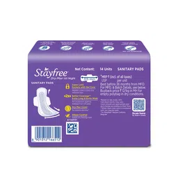 Stayfree Dry Max All-Night Ultra Dry XXL Sanitary Napkins - 14 Pads image 2