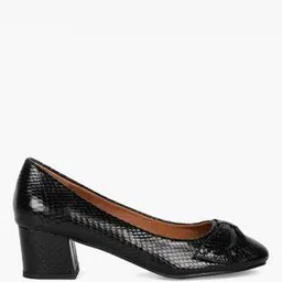 Textured Block Heeled Shoes-image-0