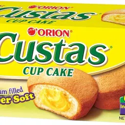 ORION Custas Cupcake - Korean snack, 4 x 6 cupcakes pack (24 cupcakes) | centre-filled cakes image 1