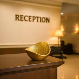 MARKET 99 Glossy Golden Aluminium Tabletop Bowl | Decorative Ribbed Centerpiece for Dining Table & Living Room | Stylish Washable Home Accent for Gifting and Elegant Modern Décor image 4