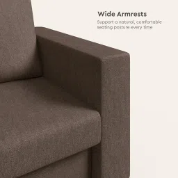 GODREJ INTERIO Sofa Magnate 3 Seater Fabric Sofa for Living Room, 1-Year Warranty, Solid Wood (Brown) image 4