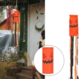 ZOOMELLA Windsock Outdoor Hanging Decoration for Tree Front Yard Orange image 1