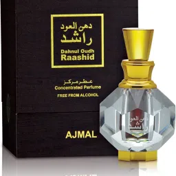 Ajmal Dahnul Oudh Raashid Concentrated Liquid Perfume Free From Alcohol For Unisex, 3ml image 1