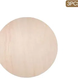 American Elm 3-Piece Wooden Round Blank Hanging Signs, MDF, 30cm, Set of 3 image 4