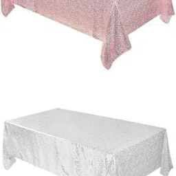 CALANDIS™ 2X 180x120cm Glitter Table Cloth Cover for Birthday Banquet Decoration | Party Tableware & Serveware | Party Supplies | Greeting Cards & Party Supply image 3