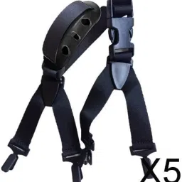 HEAVENGLOW 5X Universal Batting Bicycle Safety Chin Strap with Chin Cup Black-Sporting Goods-Cycling-Helmets & Protective Gear-Helmet Accessories-1 Piece Chin Strap(5 Pack) image 1