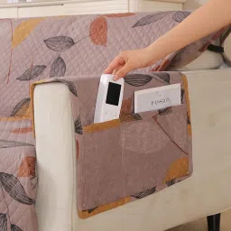 House of Quirk Polyester Sofa Cover Mat - Anti-Slip, Waterproof Couch Protector for Pets - Machine Washable Furniture Protector (Dusky Leaf, 175x170cm, Three Seater) image 2