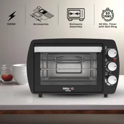 Link Ignis 19.1L, 1200W Oven Toaster & Grill, Motorised Rotisseries & Convection Heating, 5 Heating Modes, Black, 60 Min. Timer With Bell Ring | 2 Years Warranty image 4