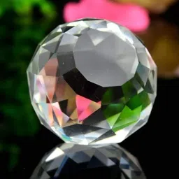 TE TULSI ENTERPRISES Crystal Ball Sun Catcher [70 MM, Clear] Window Hanging Ball for Good Luck & Prosperity - Hanging Home Deocration & Gifting, Crystal [Pack of 5 Pics] image 3