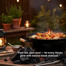 Natural Black Charcoal 250gm Pack of 1 | Aduppu Kari for Sambrani & Agneethi | Wood Lump Charcoal for Grilling, Broiling, Havan & Pooja | Long Burning Low Smoke Charcoal & Tooth Powder Use image 3