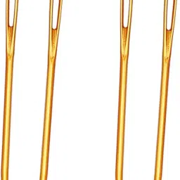 Enakshi® 4pcs Aluminium Large-Eye Bent Tip Tapestry Darning Needles Knitting Golden|Crafts | Sewing | Hand Sewing Needles & Accs | Hand Sewing Needles image 4