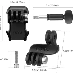 Sports Camera Centering Bracket snap Accessories, can be Used Separately, snap with Anti-dislodgement Silicone Design, Screw lengthening Design, Suitable for gopro and DJI/insta360 image 1