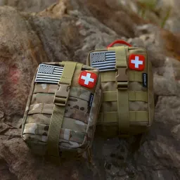 EVERLIT Emergency Trauma Kit, CAT GEN-7 Tourniquet 36 Inch Splint, Military Combat Tactical IFAK for Critical Wounds First Aid, Gun Shots, Severe Bleeding Control (Camouflage) image 3