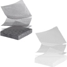 Merishopp 4x50 Pieces Bonsai Bottom Grid Mat Plant Pot Drainage Mesh for Women Gardeners Gray image 2