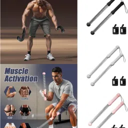 MERISHOPP 2Pcs Ropeless Battle Ropes Portable Non Slip Handle Exercise Ropes | Sports Equipment | Outdoor Sports Gear | Exercise Gear image 5