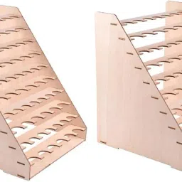 MERISHOPP 2Pcs 65 Holes Pigment Paint Bottle Rack Modular Wooden Tools Storage Stand|Toys & Hobbies | Models & Kits | Tools, Supplies & Engines image 1