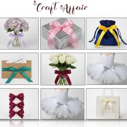 Craft Affair | Satin Ribbon (Half Inch, 20meter) for DIY Crafts Gift Wrapping Party Decoration Flower Making-Beige image 3