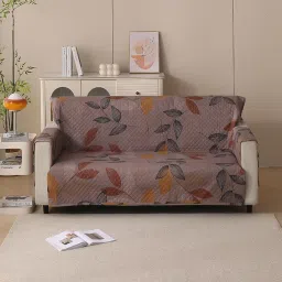House of Quirk Polyester Sofa Cover Mat - Anti-Slip, Waterproof Couch Protector for Pets - Machine Washable Furniture Protector (Dusky Leaf, 175x170cm, Three Seater) image 1