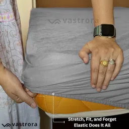 Single Bed (36x72 Inches | 3x6 Feet) 100% Waterproof Mattress Cover | Soft Terry Cotton Top | Elastic Fitted Protector | Breathable, Washable, Noiseless, Anti-Allergy, Dustproof - Gray image 3