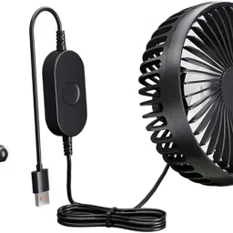 TRENDYNEST USB Car Fan Backseat Portable Headrest Mount 12V 24V for Truck Home Van Black | Home & Garden | Home Improvement | Heating, Cooling & Air | Portable Fans image 2
