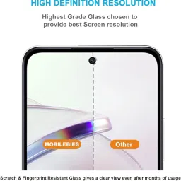 Mobilebies® Premium Tempered Glass Screen Protector Guard For iQOO Z10X 5G (6.72 Inch, Pack of 2) | Edge to Edge Coverage With Easy to installation kit image 2