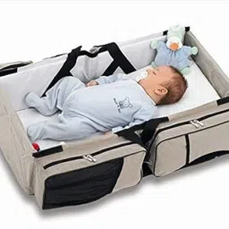 MVM Enterprise (1 pc) 3 in 1 Infant Bed Baby Diaper Changing, Sleeping, Travel Portable Systems Bag for Girls and Boys (Multicolour) image 4