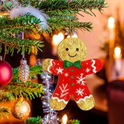 IIE Large Size 7 inch Wooden Christmas Gingerbread Man Ornaments to Paint 5 PCS, DIY Blank Cutouts Unfinished Wood Ornament for Home Crafts Hanging Christmas Decorations Winter (Gingerbread Man) image 4