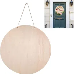 American Elm 3-Piece Wooden Round Blank Hanging Signs, MDF, 30cm, Set of 3 image 2