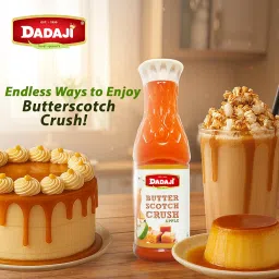 Dadaji Fresh Butterscotch Fruit Crush | 750ml | Perfect for Milkshakes Fruit Drink, Mocktails, Cocktails and Mixers | Premium Butterscotch Crush | Toppings for Icecream, Desserts & Cakes image 2