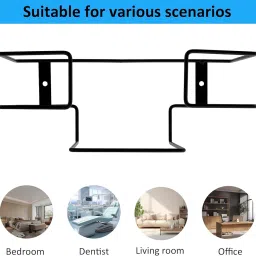 OKYMOTOR Metal Glove Holder,2 Pack Gloves Box Rack Wall Mount Dispenser for laboratory,Healthcare, Hospital, Restaurants,Black Medical Glove Holder with Mounting Accessories Included image 2