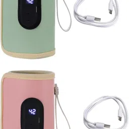 Portable Bottle Warmer Milk Breast Milk Bottle Heater for Business Trip Home Green image 2