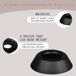 4PCS Combo Pack Machine Washable Bowling Ball Scrubbing Teeter Totter, Bowling Ball Cup Holder and Bowling Ball Polishing Bag, Super Absorbent to Clean, Shine and Protect Bowling Balls Black image 2