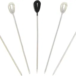 Quilting Pins I Sewing Scarf I Hijab I Pearlized Straight I Colorful Head Fabric Cover I Dressmaking I DIY Art Craft Flower Decoration I Pagri (Black & White) image 2