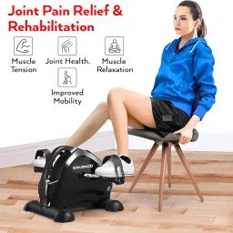 Sparnod Fitness SMB-400 Mini Bike Your Workout Solution for Arms & Feet for Home and Office: Portable Under Desk Pedal Exerciser with Adjustable Resistance & LCD Monitor image 4