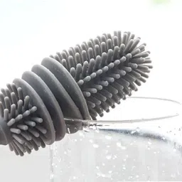 Indyhub Store Plastic Silicon Water Bottle Cleaning Brush, Bottle Cleaner Brush, Silicon Brush for Bottle Cleaning, Feeding Bottle Cleaner Brush (Pack of 1), Multicolor image 5