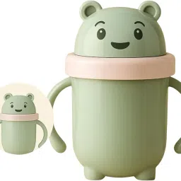 𝓓rumstone (𝟑 𝐘𝐄𝐀𝐑 𝐖𝐀𝐑𝐑𝐀𝐍𝐓𝐘) Kids Sippy Cup with Animal Design – Leak-Proof Straw Lid, Unbreakable Plastic, Spill-Resistant, Easy Grip, Safe for Toddlers & Preschool Children image 1