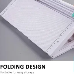 Kira Professional Paper Scoring Board with Paper Trimmer, 12 x 12 Inch Foldable Craft Cutting Mat, Multi-Function Board for Scrapbooking, Art Projects with Lock Pad, Gripped Holder, Sharp Blade image 4