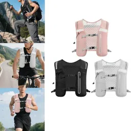 MERISHOPP®Hydration Backpack 4L Waterproof Running Vest Pack for Trail Jogging Cycling Black|Sporting Goods | Outdoor Sports | Camping & Hiking | Hiking Backpacks | Hydration Packs image 1