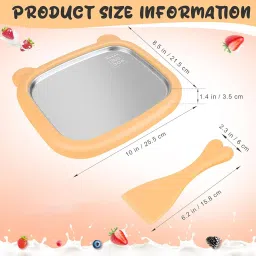 Cyrox Extra Large Rolled Ice Cream Maker, Prepare IceCream with Family, Manual Roll Your Own IceCream, Roll Ice Cream Tray (1Pcs) image 1