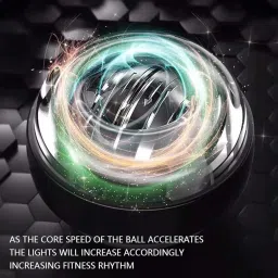 Upgraded Auto-Start Power Wrist Ball Spinner Gyro Hand Grip Strengthener Wrist Forearm Exerciser with LED Lights image 5