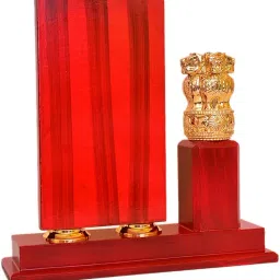 CraftEarth Wooden Trophy Mementos M-560 | Employee Recognition, Corporate Appreciation & Achievement Award (Small, 30cm Height x 30cm Width x 8cm Depth) image 2