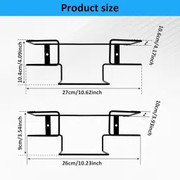 OKYMOTOR Metal Glove Holder,2 Pack Gloves Box Rack Wall Mount Dispenser for laboratory,Healthcare, Hospital, Restaurants,Black Medical Glove Holder with Mounting Accessories Included image 1