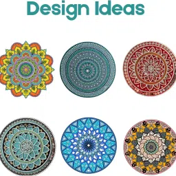 CRAFTICK Plain Round MDF 6-Inch DIY Base for Art & Craft | Set of 8 | Thickness 2.8MM | Premium Unpainted Wooden Circle for Painting, Wall Decor, Lippan Art (6 Inch) image 2