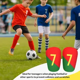 Flavizo Mini Shin Guards for Football, Lightweight Small Shin Pads Protective Gear for Kids Youth, Comfortable Shinpad for Football Training Matches, Durable Sports Shin Guard image 5