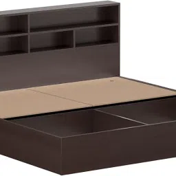 Amazon Brand - Solimo Canes Engineered Wood King Bed with Box Storage (Wenge Finish) image 4